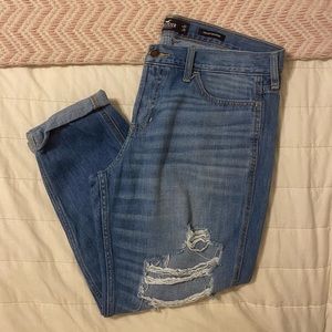 Hollister ripped boyfriend jeans